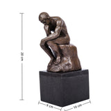 The Thinker Bronze Sculpture | Classic Rodin Inspired Art Statue