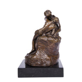 14cm/5.5inH |Rodin-Inspired The Kiss Bronze Sculpture – Romantic Figurative Art Statue|TPE-186