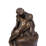 14cm/5.5inH |Rodin-Inspired The Kiss Bronze Sculpture – Romantic Figurative Art Statue|TPE-186