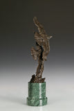 Twin Eagles in Flight Bronze Sculpture – Handcrafted Symbol of Freedom, Unity & Leadership
