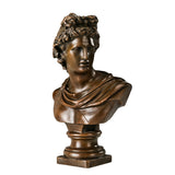 Handcrafted David bust bronze sculpture created using the traditional lost-wax casting method