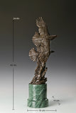 Lost Wax Casting bronze twin eagles soaring statue