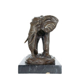 This realistic bronze sculpture portrays the majestic presence of an African elephant, carefully crafted using the traditional lost-wax casting technique.