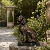 Realistic bronze spaniel sculpture crafted using the lost-wax casting method. A charming dog statue symbolizing loyalty, warmth, and companionship.