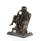38cm/15inH |Handcrafted Seated Muse Bronze Sculpture – Classical Allegorical Figure Statue |TPY-733