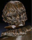 This is a stately full-length bronze statue of Ludwig van Beethoven, the legendary German composer, crafted using the lost-wax casting method.