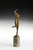 Abstract Female Dancer Bronze Sculpture sculptural detail