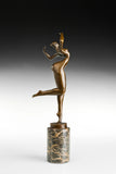 Abstract Female Dancer Bronze Sculpture opposite angle