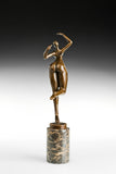 Abstract Female Dancer Bronze Sculpture rear view