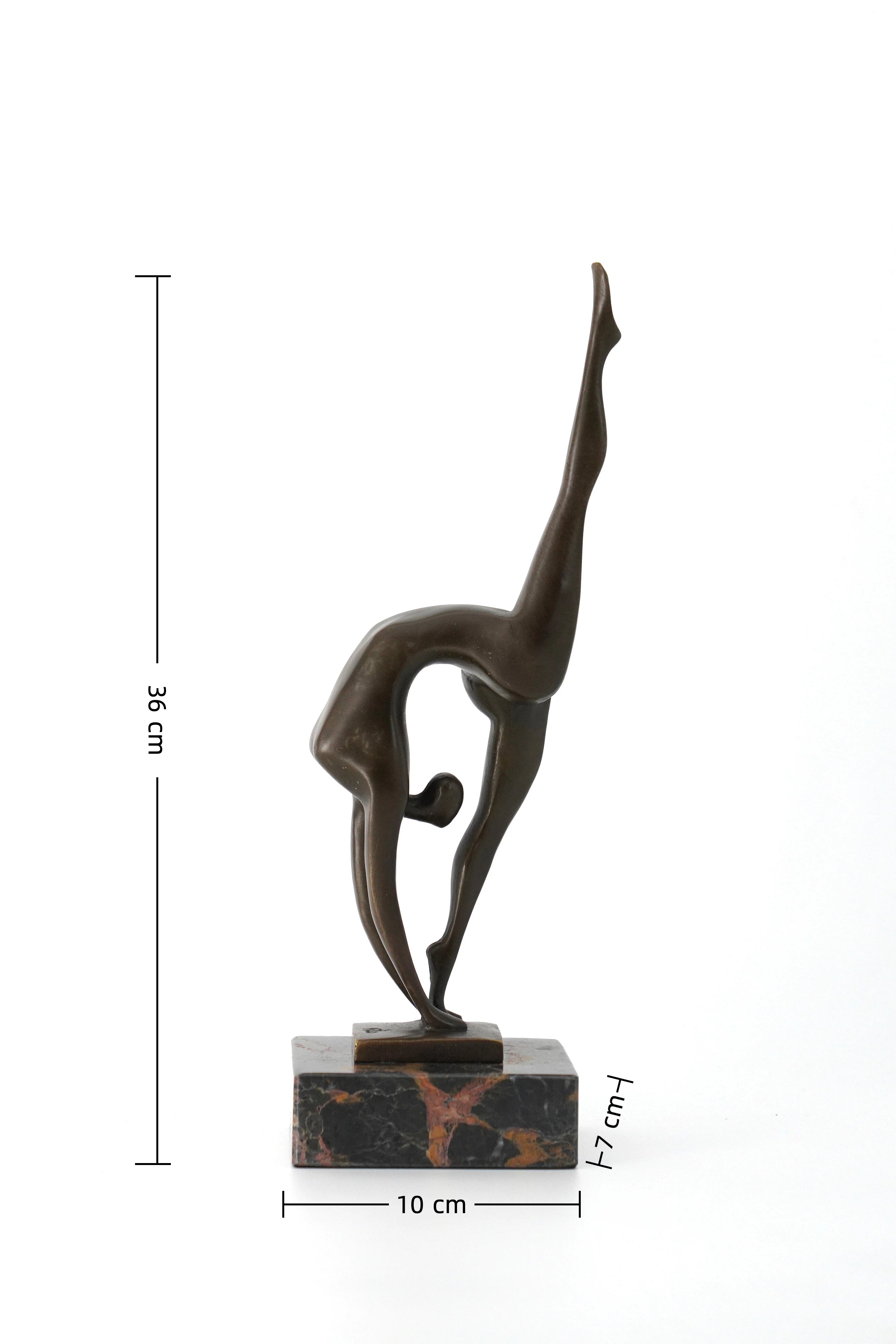 abstract yoga bronze sculpture