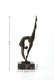 abstract yoga bronze sculpture