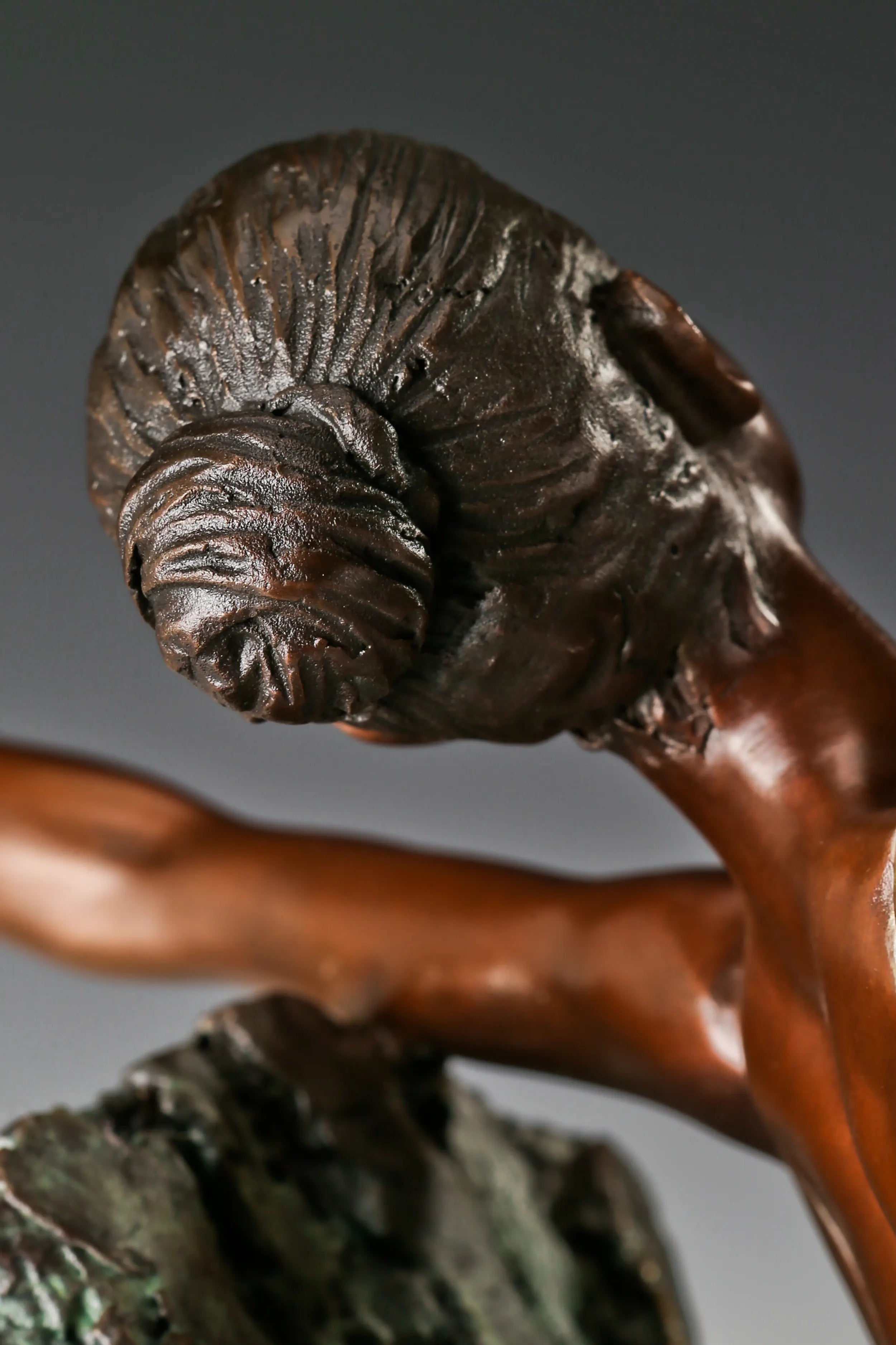 Arabesque Ballerina bronze sculpture side view