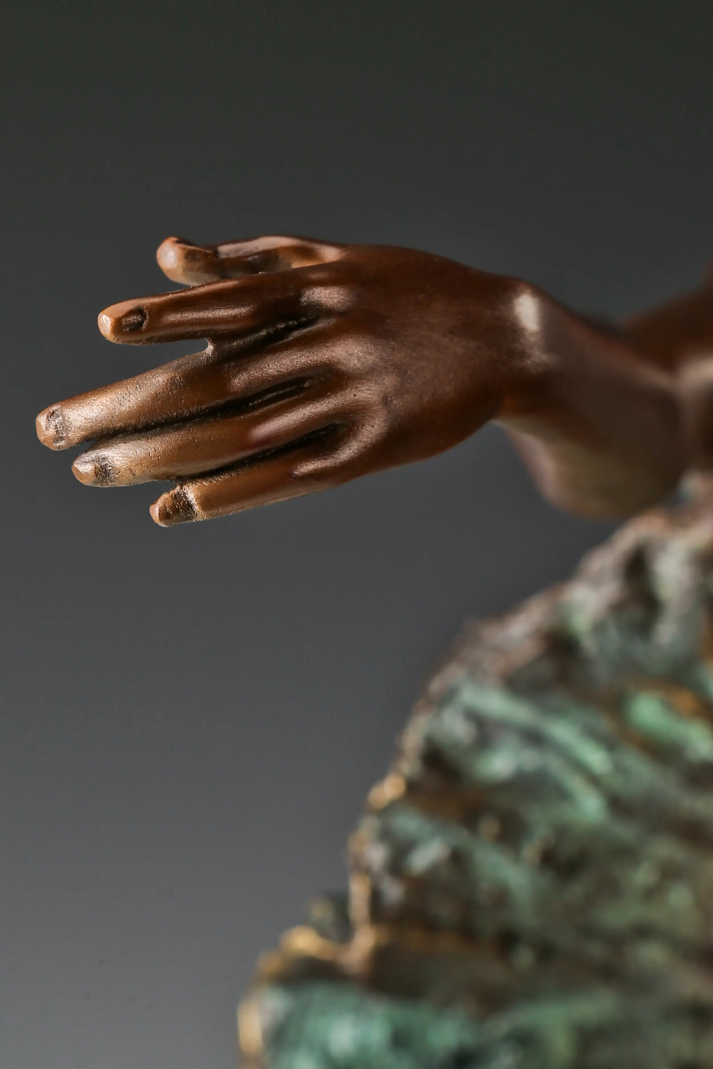 Arabesque Ballerina bronze sculpture rear view