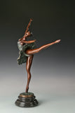 Arabesque Ballerina bronze sculpture costume detail