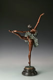 Arabesque Ballerina bronze sculpture base detail