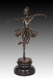 Ballerina in Attitude Pose bronze sculpture front view