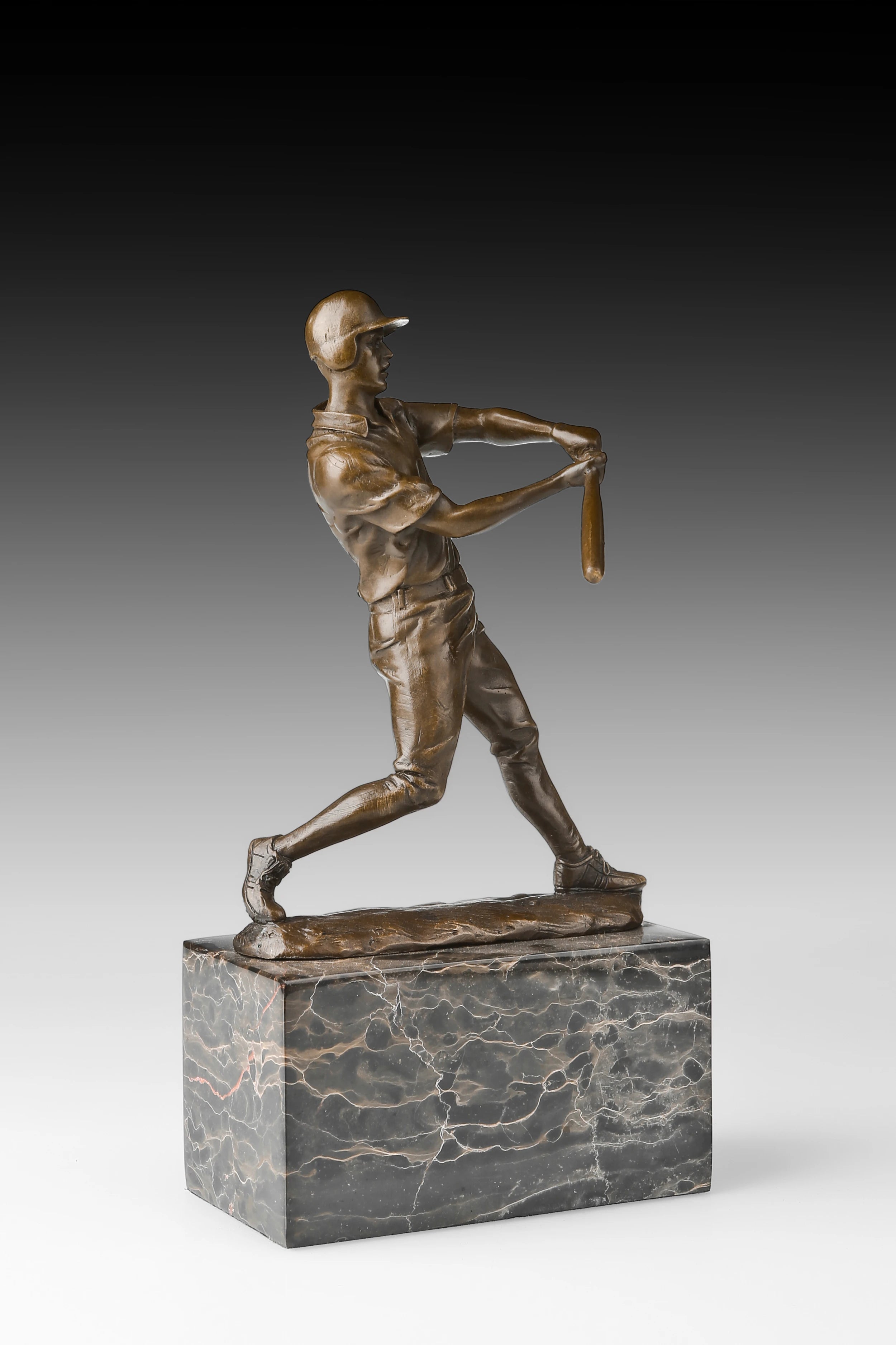 Baseball Batter Bronze Sculpture sculptural detail