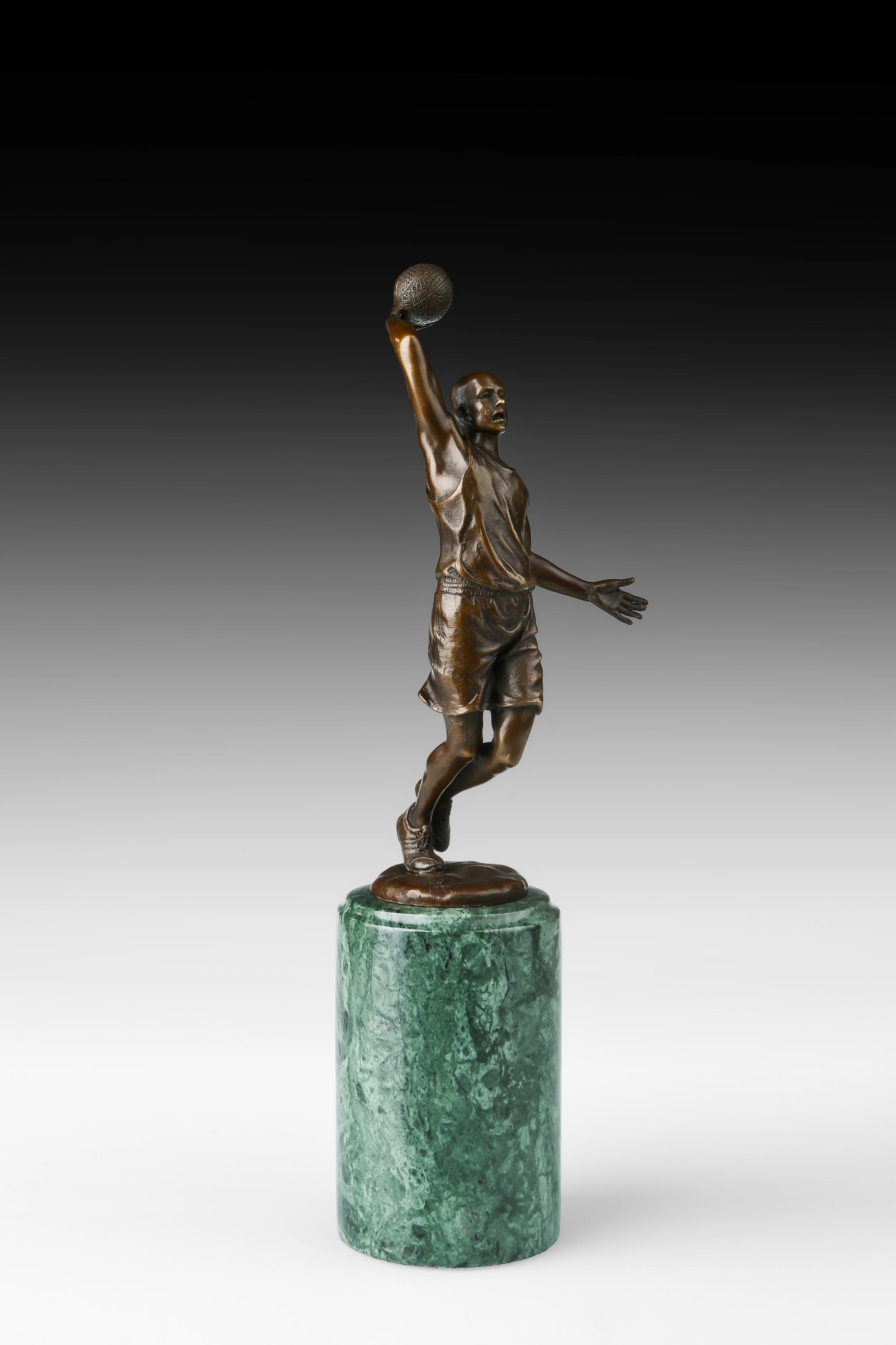 Basketball Shooter Bronze Sculpture sculptural detail