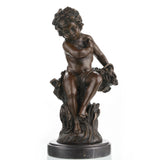 Peaceful bronze sculpture of a sleeping cherub, symbolizing innocence and serenity. A calming decorative piece perfect for homes, nurseries, and thoughtful gifts.
