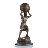 Powerful bronze statue of Atlas holding the celestial sphere, symbolizing strength, endurance, and responsibility. Perfect for offices, studies, and collectors.