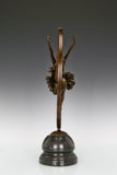 Circular Ballet Dancer bronze sculpture base detail