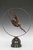 Circular Ballet Dancer bronze sculpture close-up detail