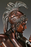Classical Warrior Lovers Bronze Sculpture base detail