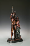 Classical Warrior Lovers Bronze Sculpture sculptural detail