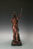 Classical Warrior Lovers Bronze Sculpture opposite angle