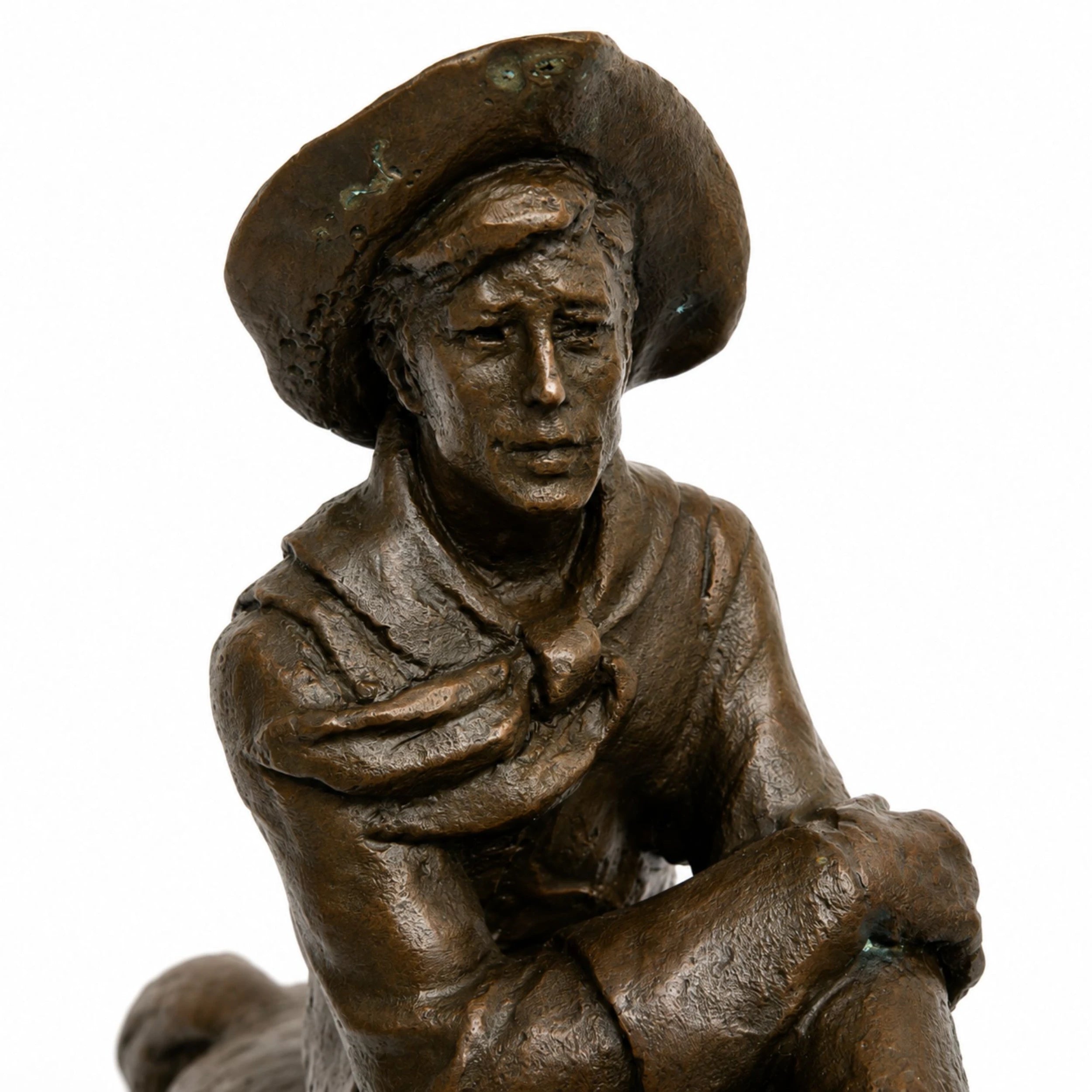 Cowboy on Horse Bronze Sculpture alternate view