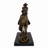 Cowboy on Horse Bronze Sculpture side view