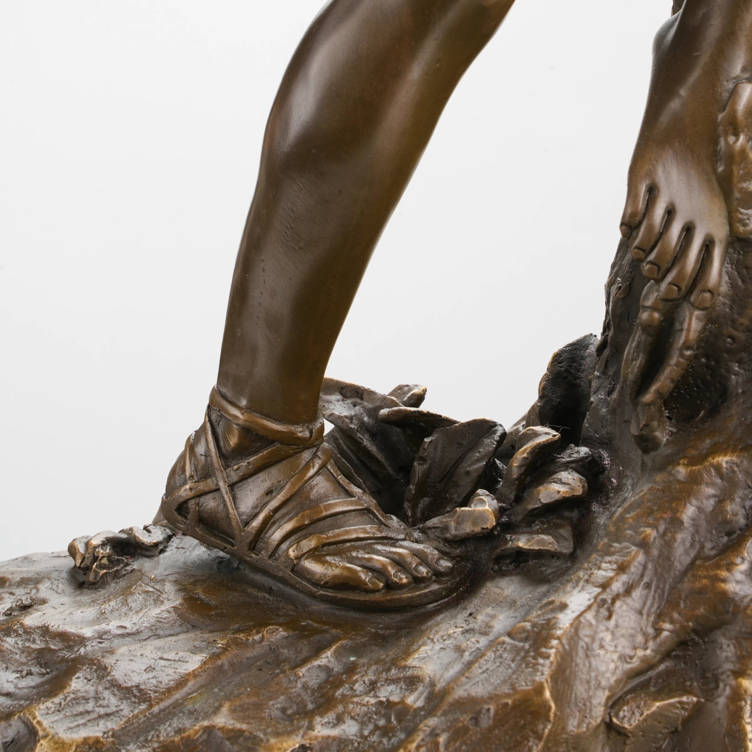 Close-up of Cupid and Psyche bronze sculpture