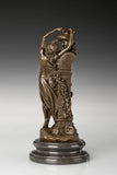 Dancing Women with Grapes Bronze Sculpture rear view