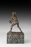 Female volleyball Player Bronze Sculpture rear view