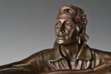 Figure Skating Pair Bronze Sculpture marble base detail