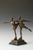 Figure Skating Pair Bronze Sculpture sculptural detail