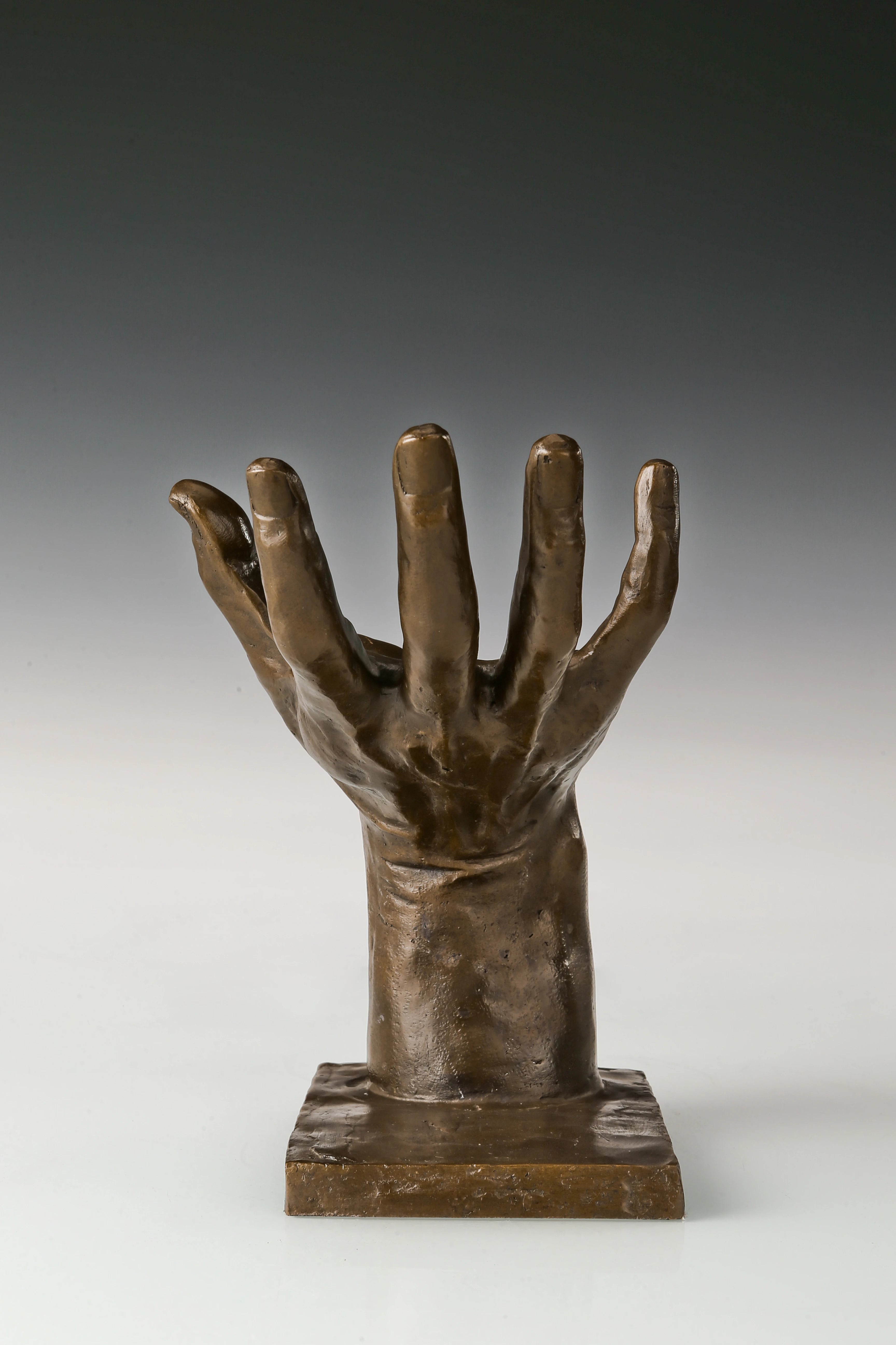 Helping Hand Surreal Bronze Sculpture opposite angle