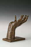 Helping Hand Surreal Bronze Sculpture three-quarter view