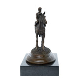 Horse and Rider Bronze Sculpture three-quarter view
