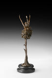 Leaping Ballerina bronze sculpture costume detail