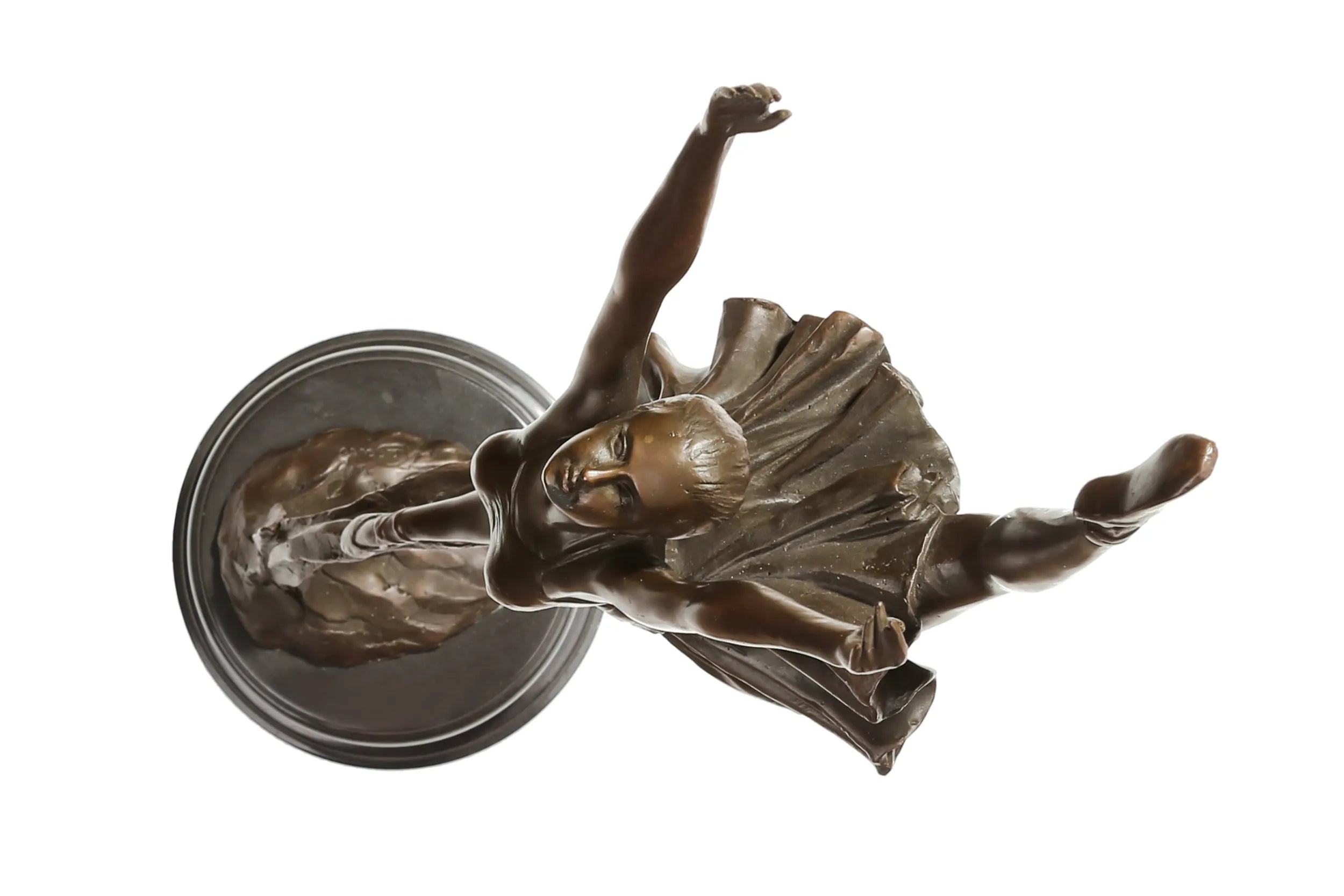 Leaping Ballerina bronze sculpture base detail