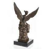 Detailed wings of goddess bronze sculpture