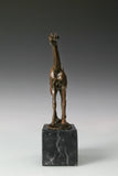 Running Giraffe bronze sculpture side view