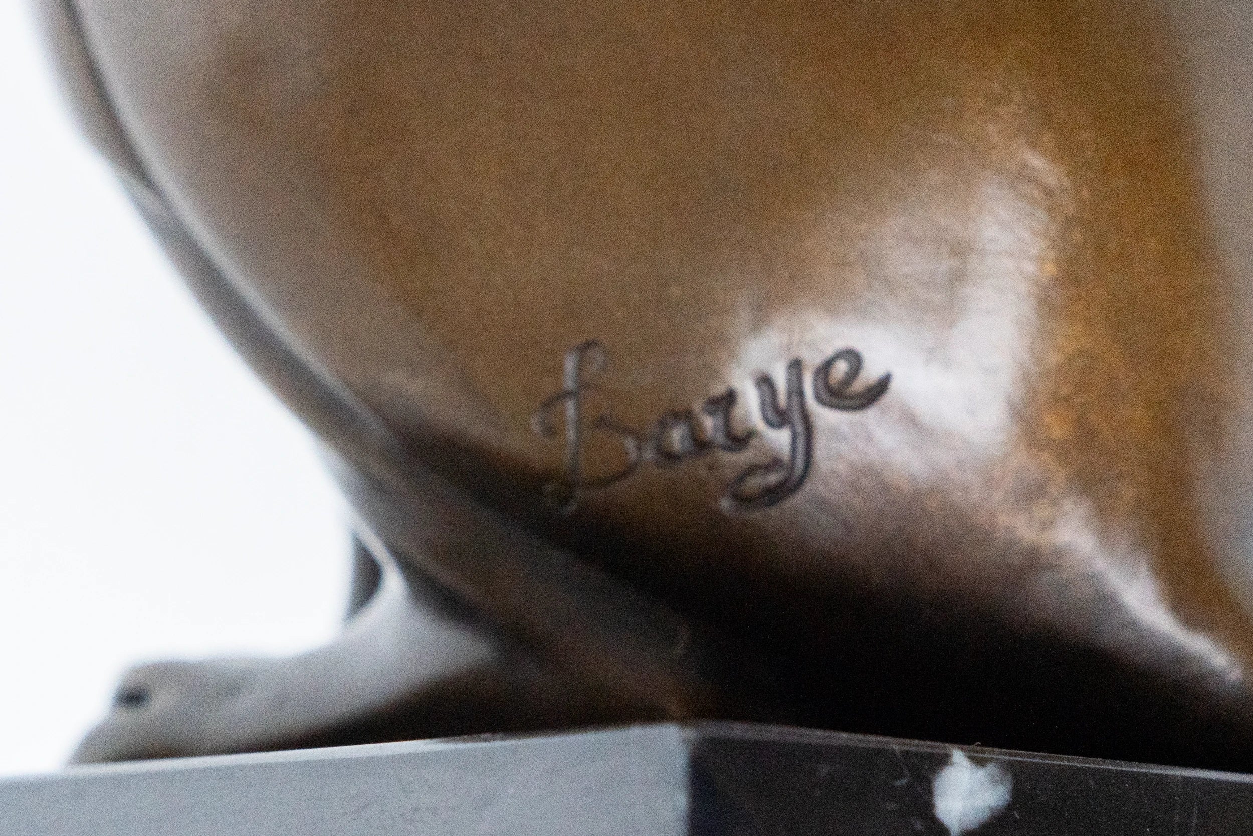 Seated Greyhound Bronze Sculpture side view