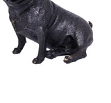 Seated Pug Bronze Sculpture surface finish detail