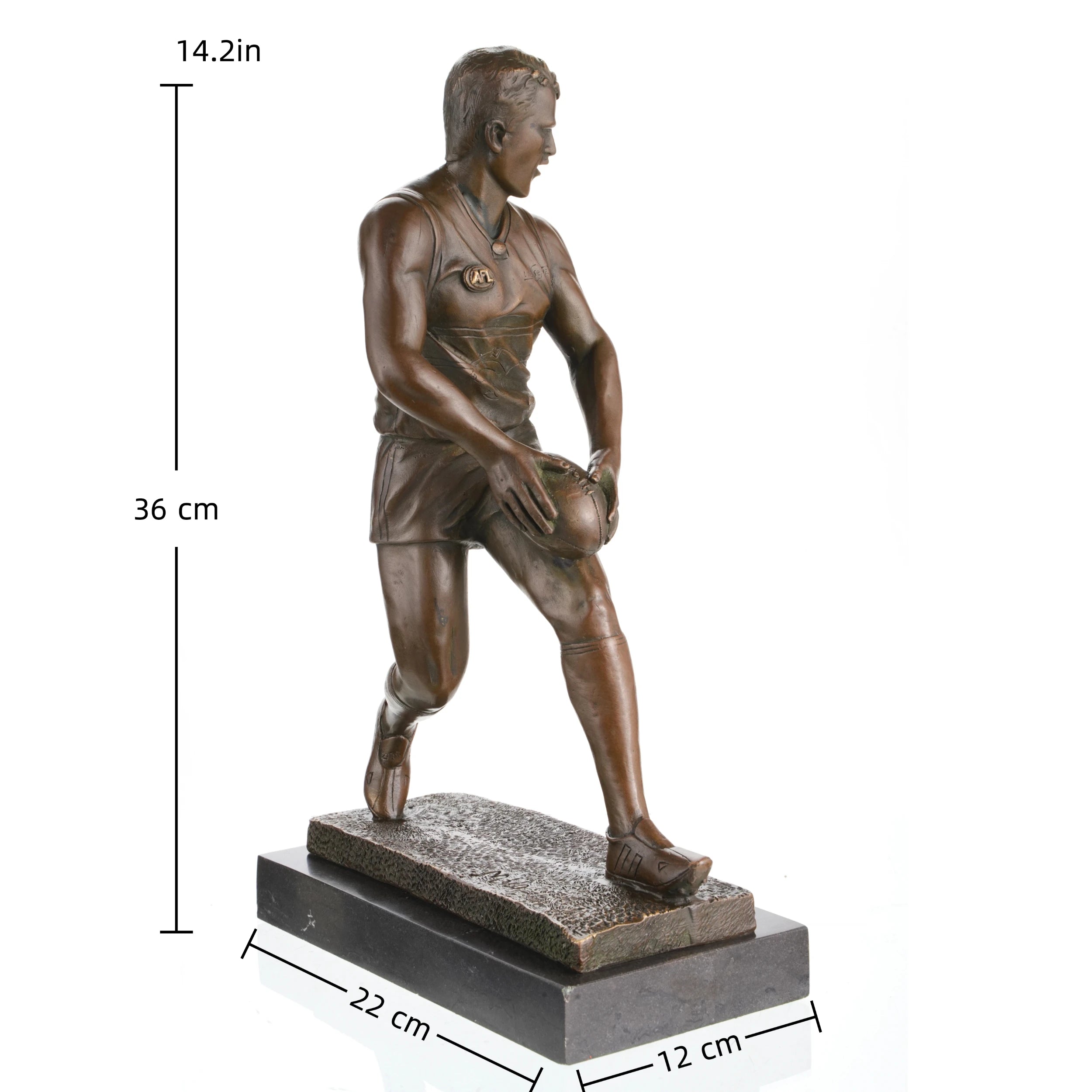size of AFL bronze football statue