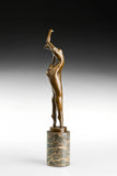 Standing Female Dancer Bronze Sculpture opposite angle