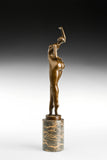 Standing Female Dancer Bronze Sculpture side view