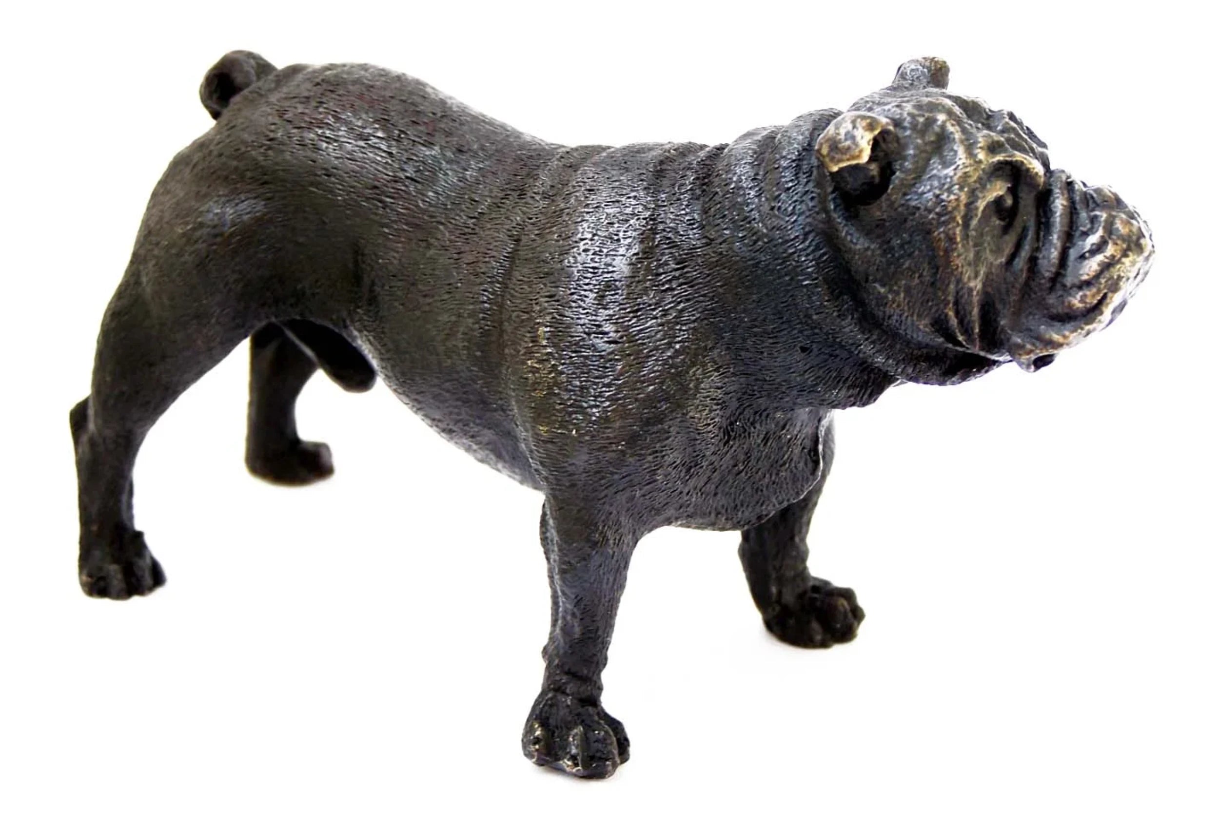 Standing French Bulldog Bronze Sculpture rear view