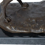 Standing Greyhound Bronze Sculpture rear view